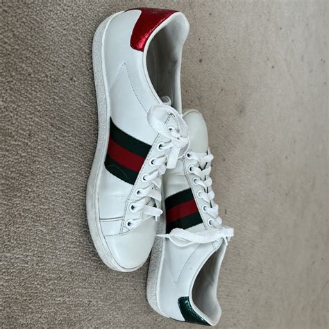 gucci ace red with bee|Gucci ace bee embroidered.